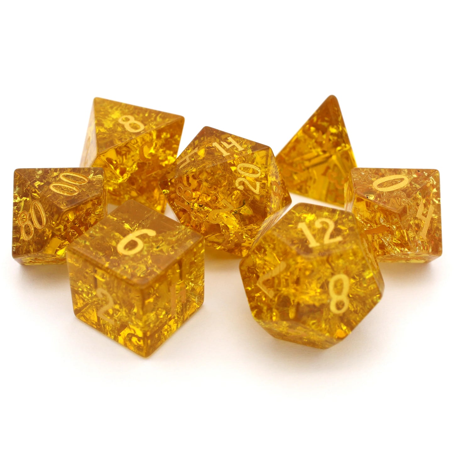 Glass dice - Golden Hour